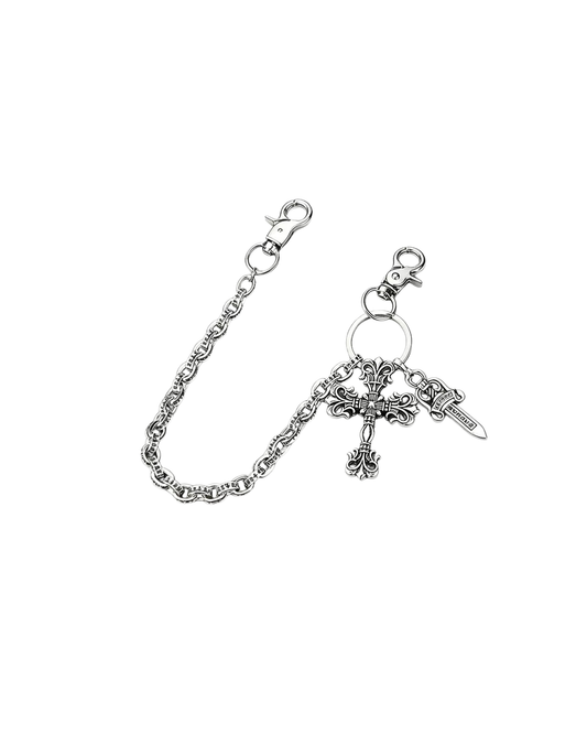 Gothic Cross & Dagger Wallet Chain