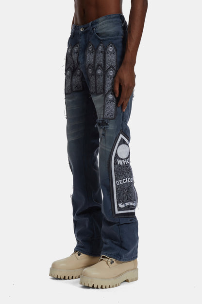 Who Decides War Embroidered Patch Trousers