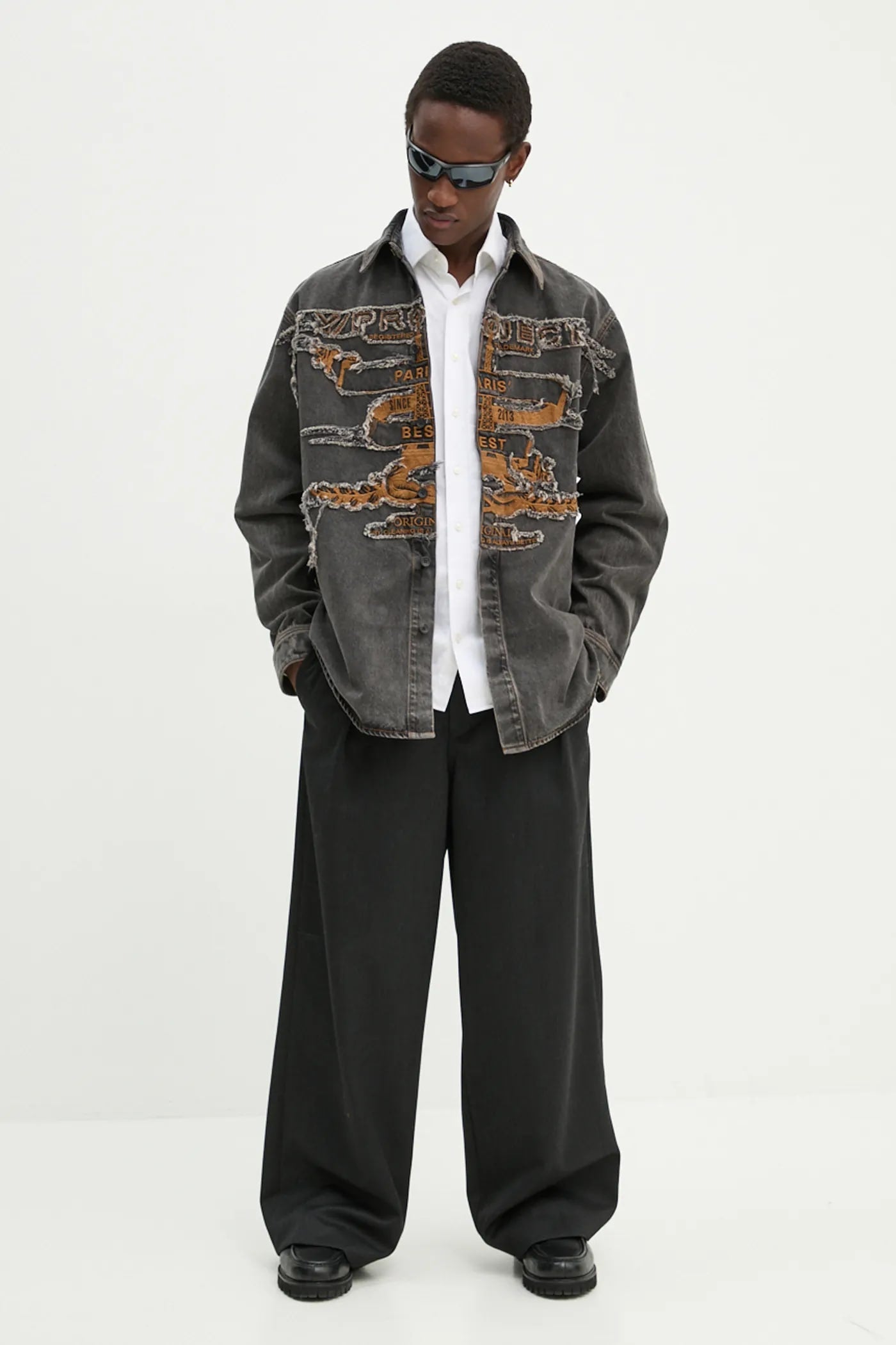 Y/PROJECT PATCHWORK DENIM SHIRT