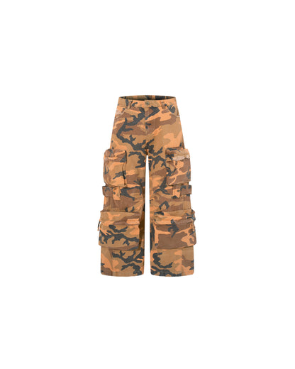 Desert Camo Multi-Pocket Cargo Pants