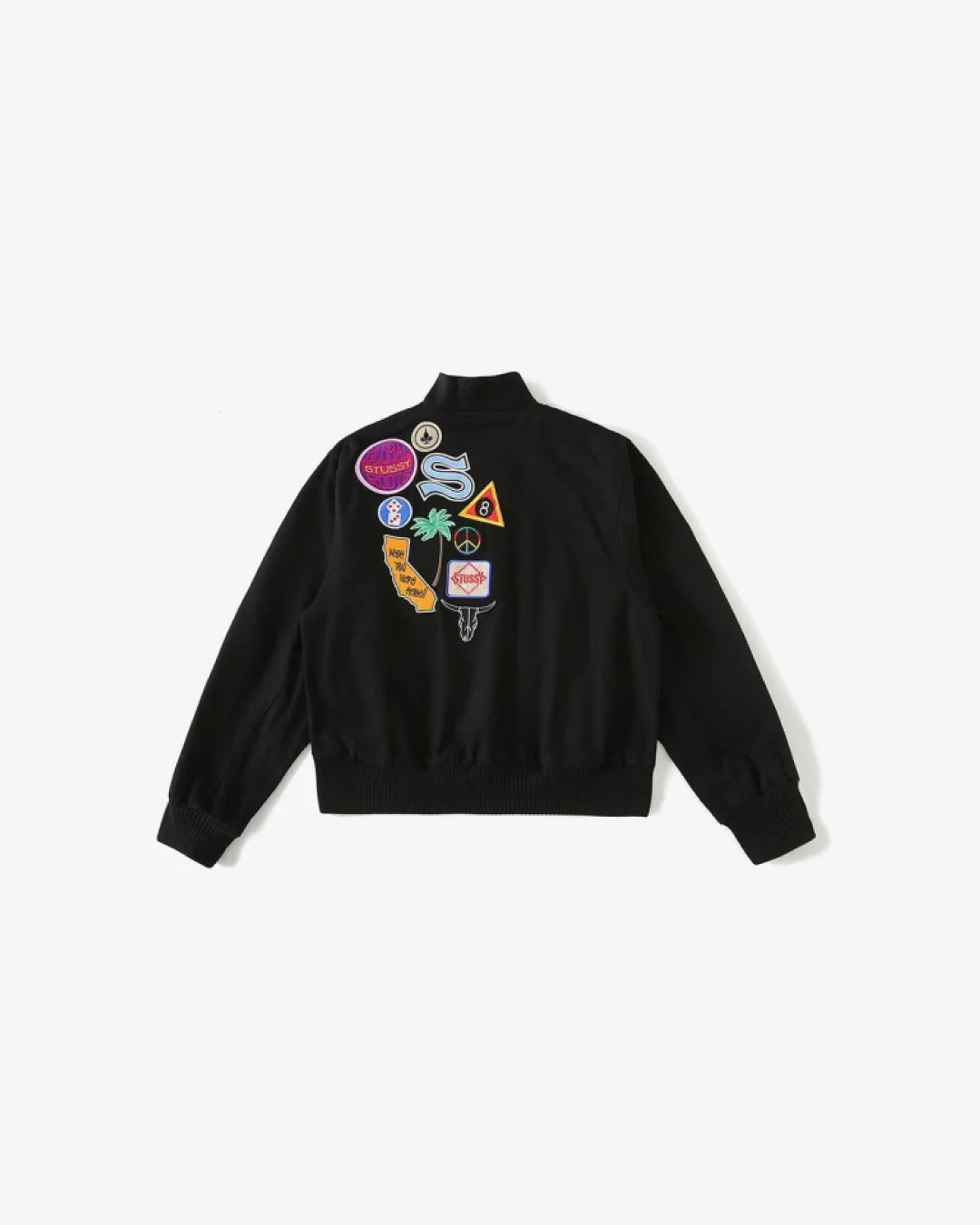 Stüssy Souvenir Stadium Bomber Jacket – TUG OF LOOKS Stüssy Souvenir Stadium Bomber Jacket – TUG OF LOOKS
