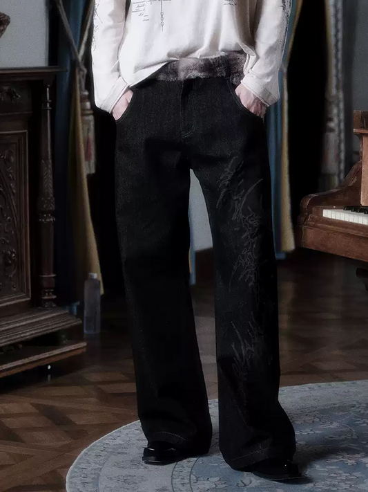 FROSTVEIN LASER WIDE-LEG DENIM