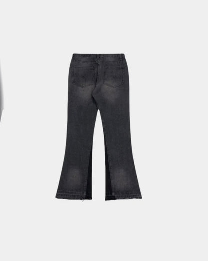 Studded Flare Denim Pants – Soot