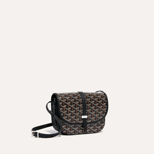 Goyardine Belvédère Messenger Bag - Black