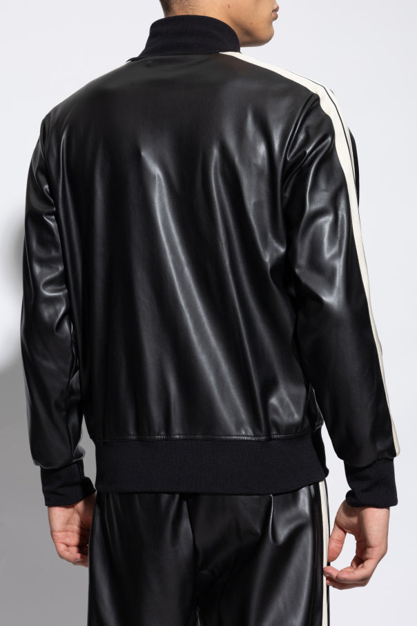 Track Bomber Leather Jacket