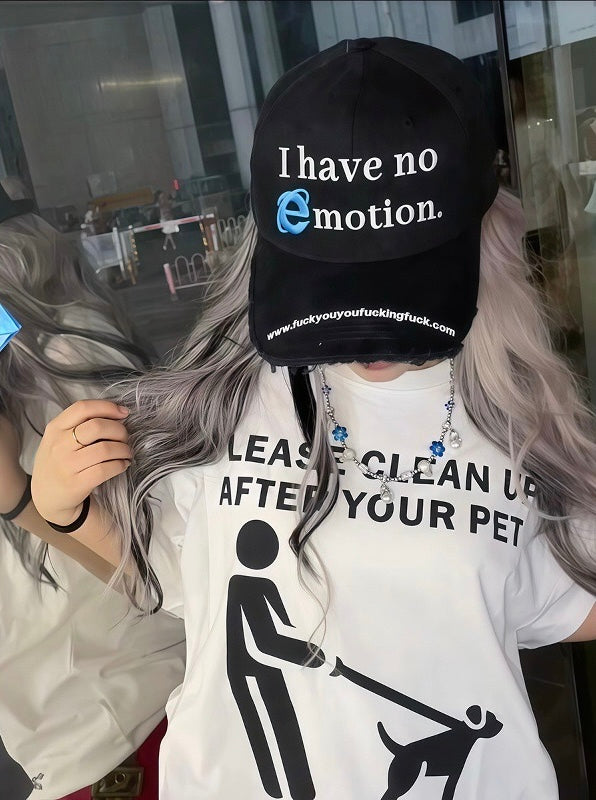 No Emotion Distressed Hat