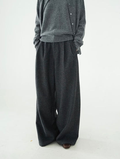 Kuose Wide-Leg Cashmere Pants
