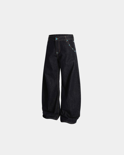Wide Leg Indigo Denim