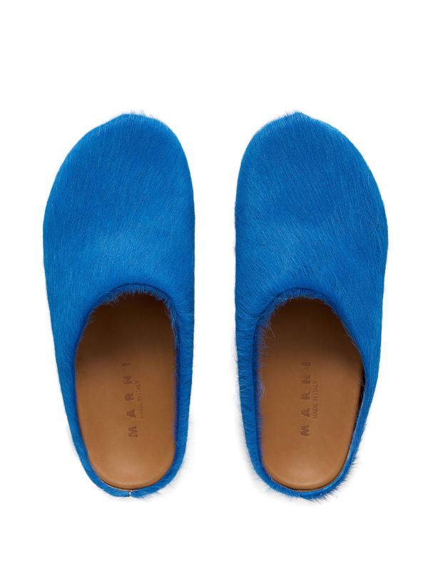 Marni Fussbet Sabot calf-hair slippers