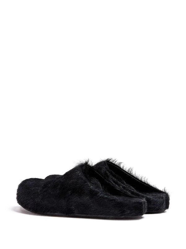 Marni Fussbet Sabot calf-hair slippers