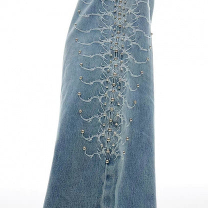 Beaded Nebula Flare Jeans