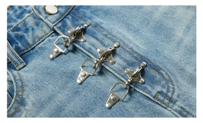 Hooked Embroidered Denim Pants