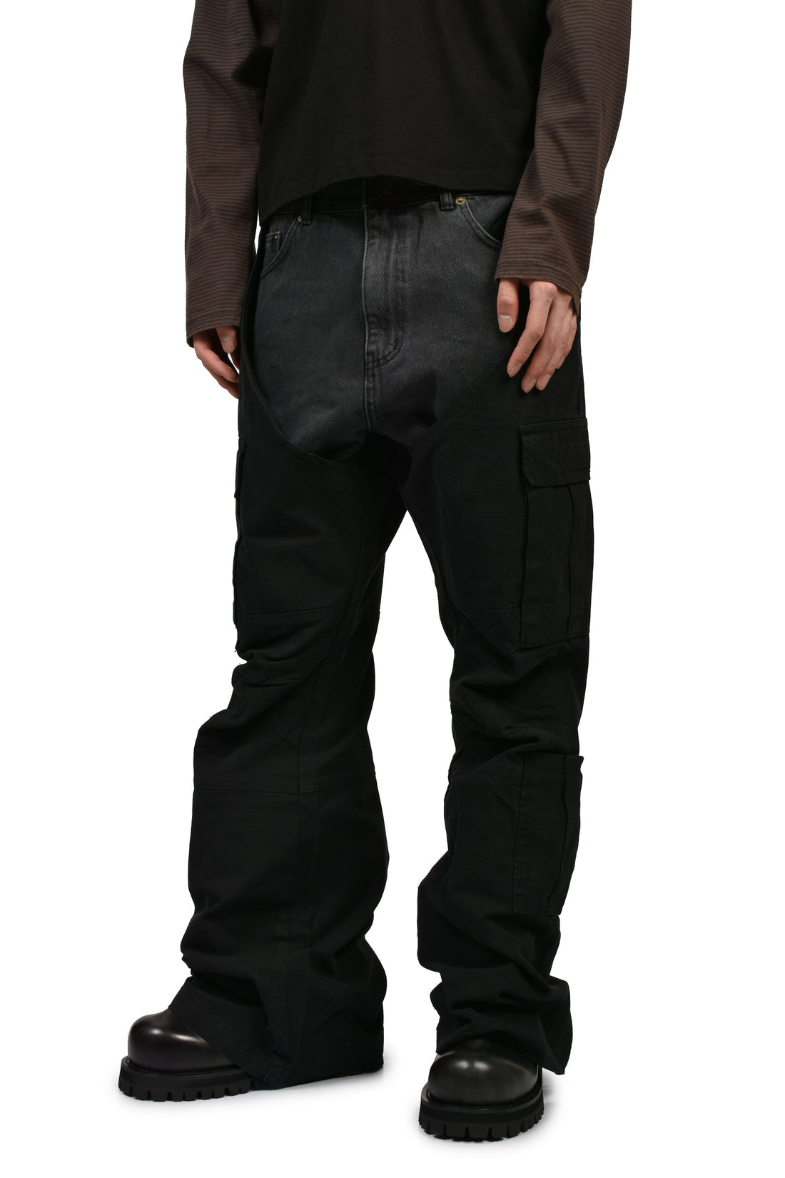 BIKER CARGO DENIM PANTS