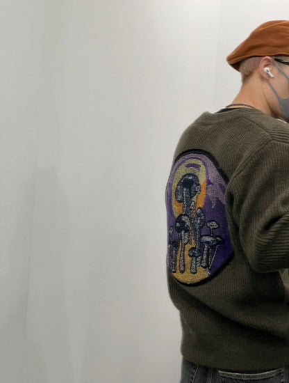 Stussy x Dries Van Noten Patch Knit Sweater 'Sand'