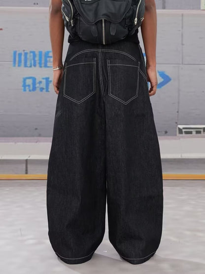 HARDWARE WIDE-LEG DENIM