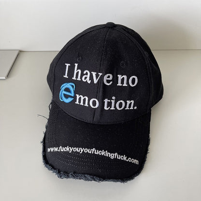 No Emotion Distressed Hat