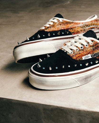 Studded Mohair Low-Top Sneakers