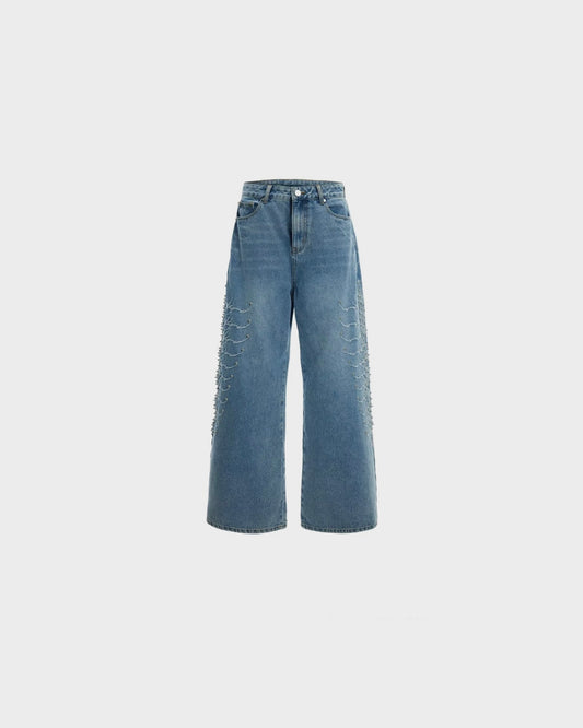 Beaded Nebula Flare Jeans