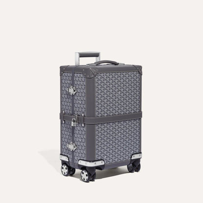 Goyardine Canvas & Clamecy Cowhide Bourget PM Trolley Case - Grey