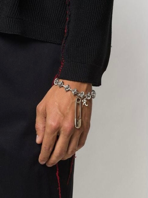 RS Safety-Pin Metallic Knot Charm