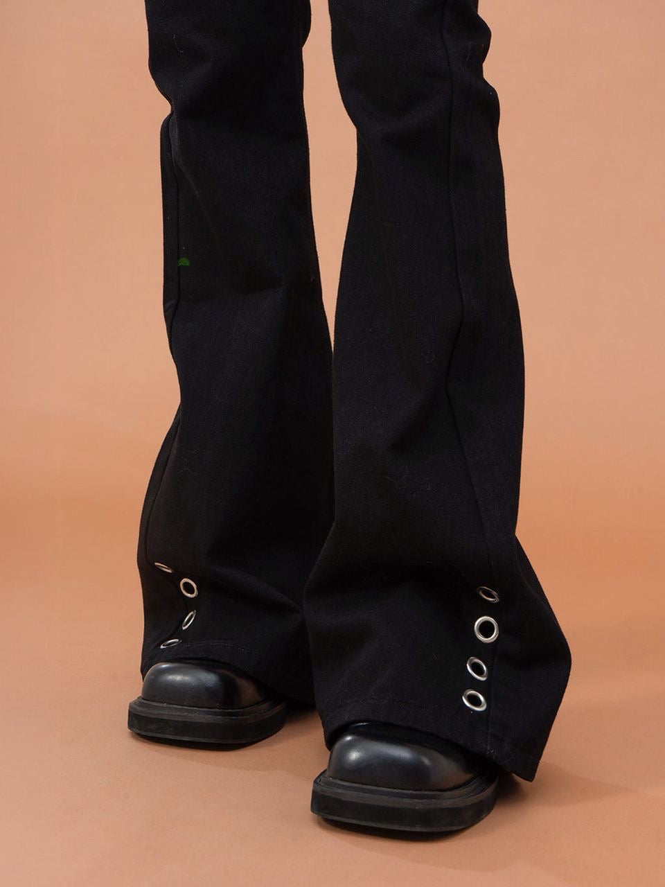 Grommet Flare Trousers
