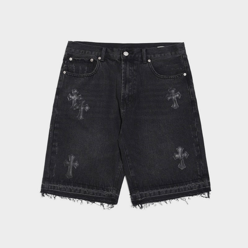 Black Icon Chrome Jorts - Black