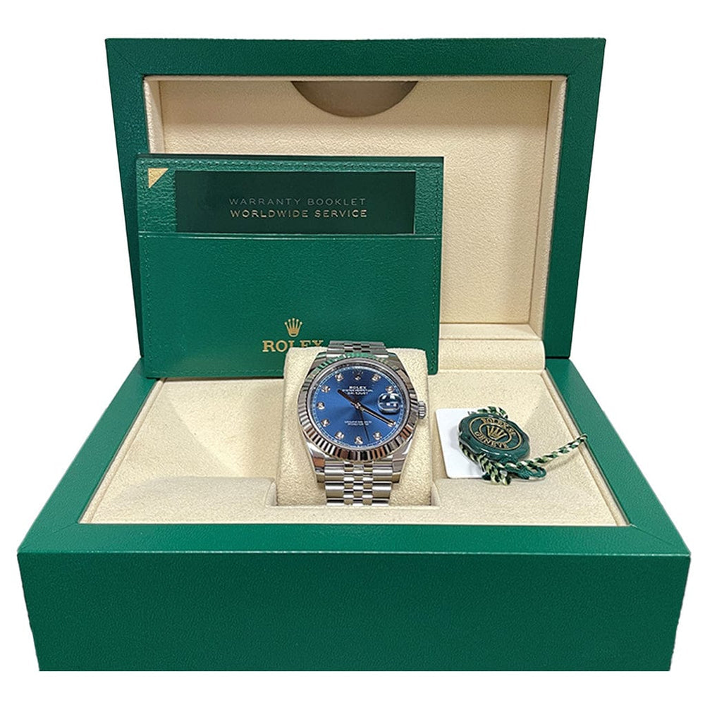 ROLEX DATEJUST DIAMOND BLUE DIAL 126334