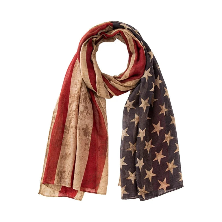 Vintage American Flag Scarf