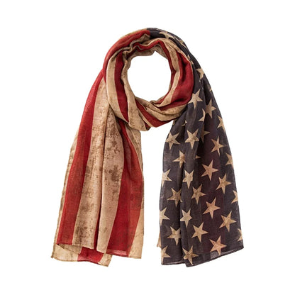 Vintage American Flag Scarf