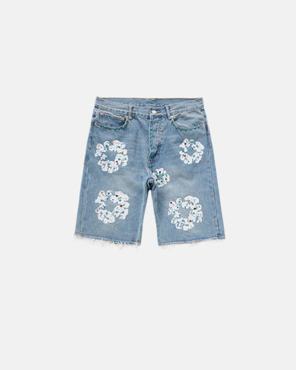 COTTON WREATH RHINESTONE JORTS