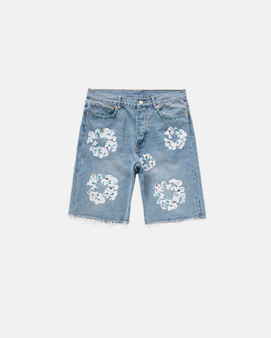 COTTON WREATH RHINESTONE JORTS