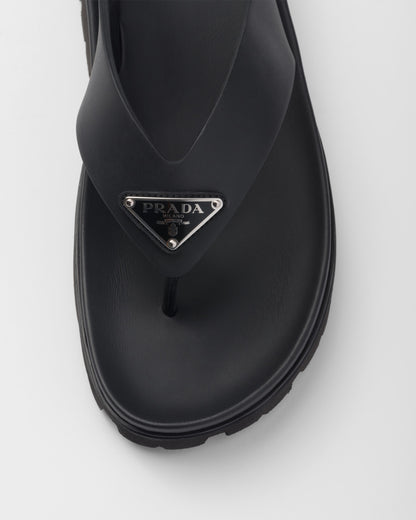 Prada Rubber Thong Sandals