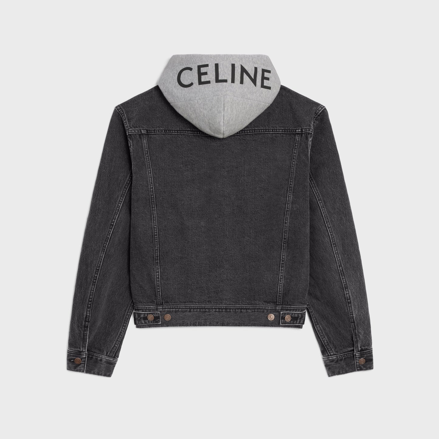 CELINE TRUCKER JACKET IN CHARCOAL WASH DENIM