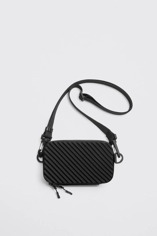 ZARA RIGID CROSSBODY BAG IN BLACK