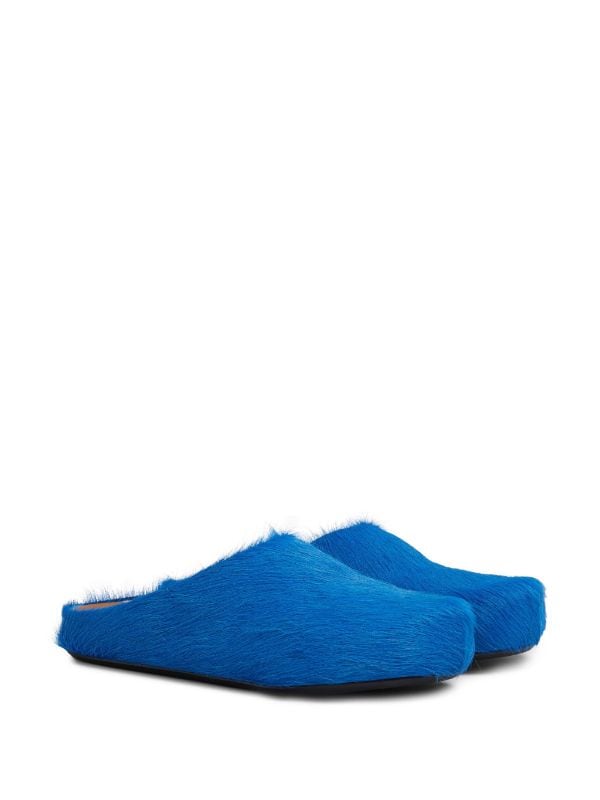 Marni Fussbet Sabot calf-hair slippers