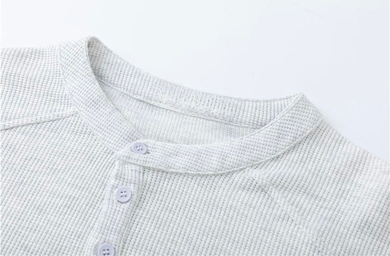 Waffle Henley Long Sleeve