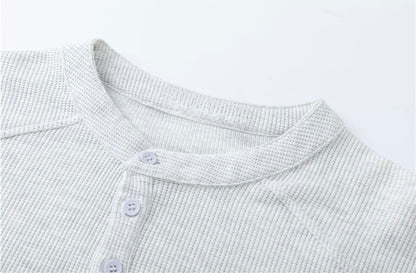 Waffle Henley Long Sleeve