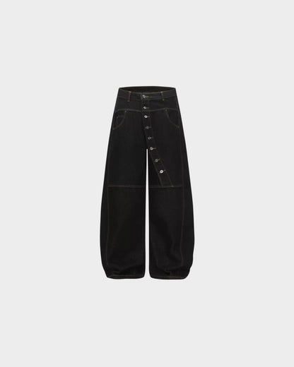 Black Meridian Asymmetric Denim
