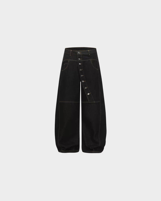 Black Meridian Asymmetric Denim