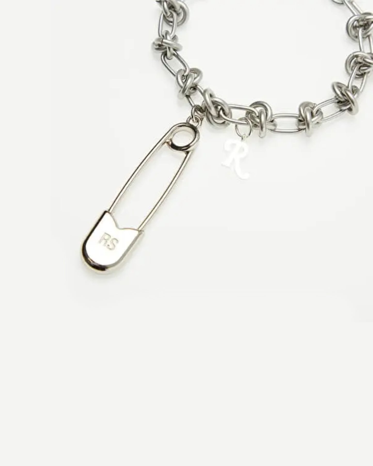 RS Safety-Pin Metallic Knot Charm