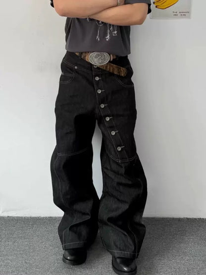 Black Meridian Asymmetric Denim