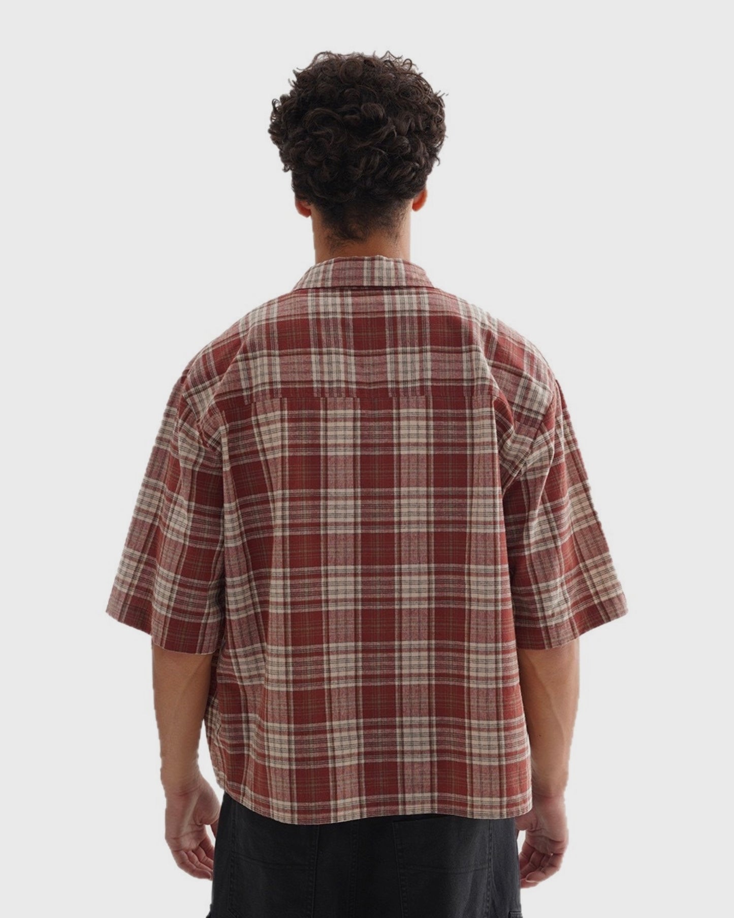Boxy Fit Plaid Crop Shirt