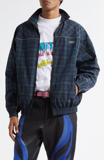 PLAID TRACK JACKET