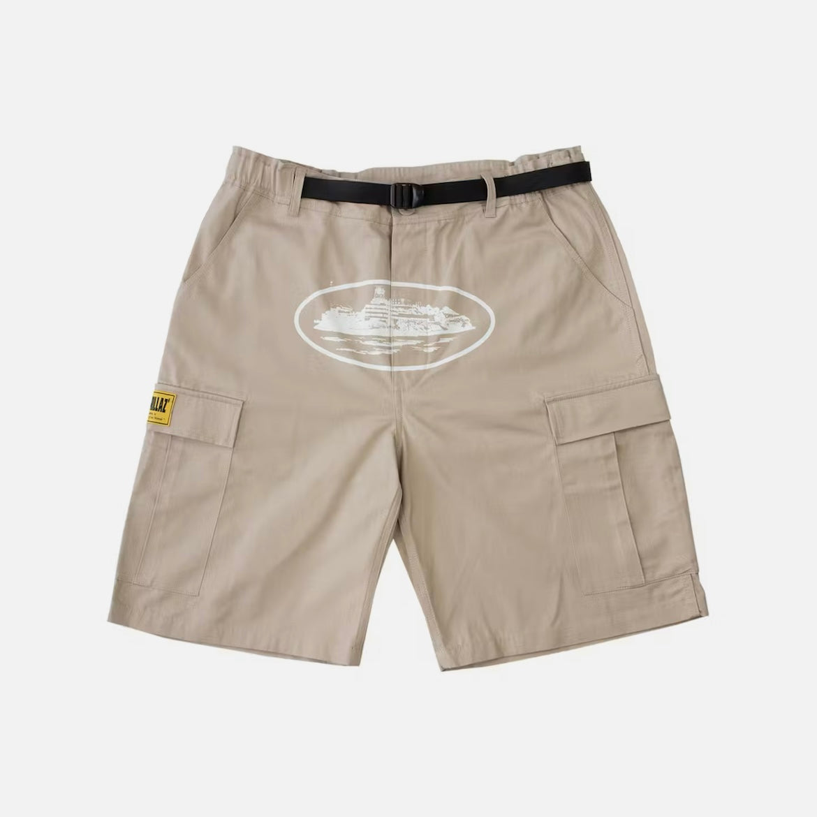 Corteiz Alcatraz Cargo Shorts - Beige