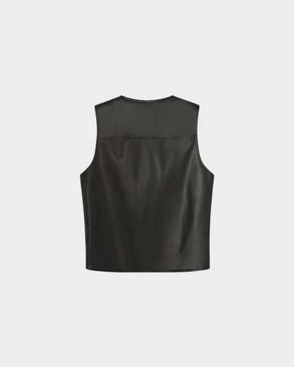 AFGK Faux Leather Vest