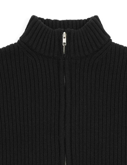 FAR FROM WHAT RIBBED ZIP UP