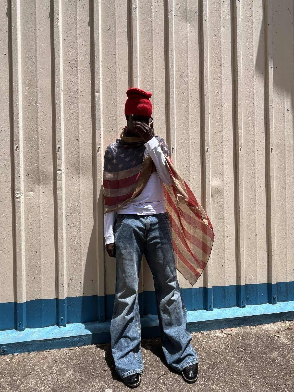 Vintage American Flag Scarf