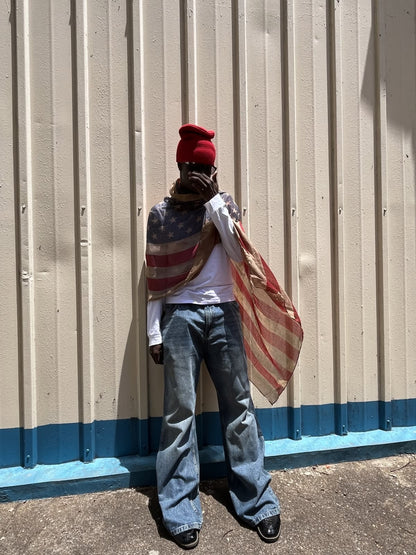 Vintage American Flag Scarf