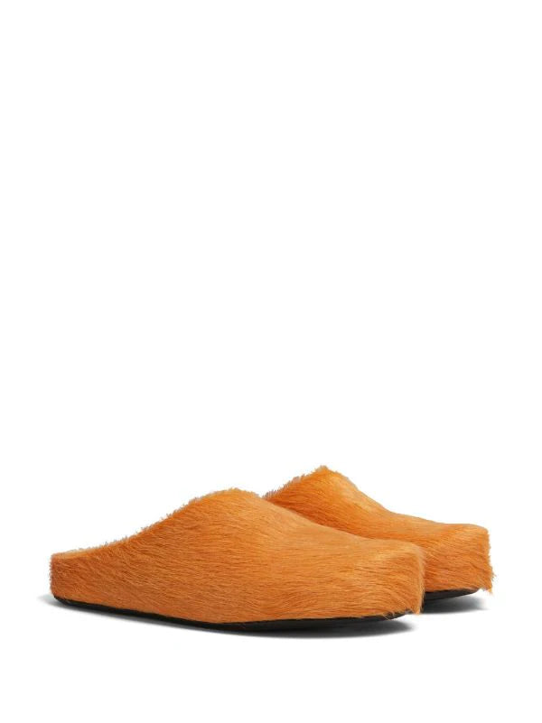 Marni Fussbet Sabot calf-hair slippers