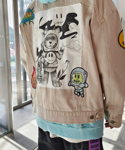 Drewhouse “Character Panel” Trucker Jacket – Bone